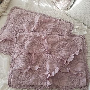 {anthropologie} Rivulets Lavender Standard Shams